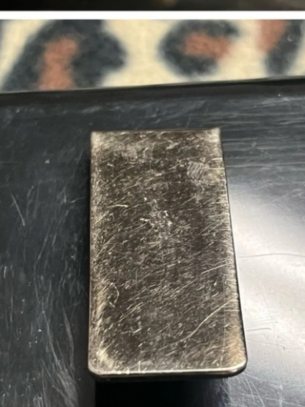Vintage Fossil Silver-Tone Brushed Metal Money Clip